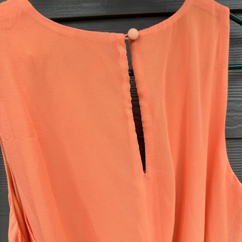 Taylor Orange and Pink Sleeveless Maxi Dress - Picture 4 of 4